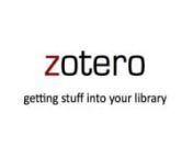 There are tons of ways to get, books, articles, web pages, and any other kind of item into Zotero. So many, in fact, that we thought we needed this to make this short screencast. You might just be surprised at how many ways there are to get information into Zotero. This screencast covers six ways to get things into Zotero.nn1. Location Bar Icons: When you visit library websites, journal databases, and many other Zotero enabled sites you can click the icons that appear in the location bar to grab