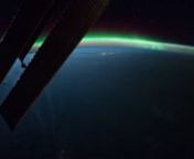 All Time-lapse sequences were taken by the astronauts onboard the International Space Station (ISS) (Thanks guys for making this available to the public for use!)All footage has been color graded, denoised, deflickered, slowed down and stabilized by myself.Clips were then complied and converted to 1080 HD at 24 frames/sec.nnSome interesting tidbits about the ISS.It orbits the planet about once every 90 mins and is about 350 Km/217 miles. The yellow/greenish line that you see over the earth