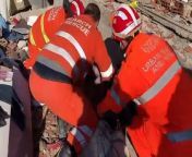 This is the incredible moment rescuers from the UK reunited a young mother and daughter after the devastating earthquakes in Turkey.&#60;br/&#62;&#60;br/&#62;The woman was rescued from the rubble of a ruined building, into the arms of her two-year-old.&#60;br/&#62;&#60;br/&#62;One of our Great Manchester Fire and Rescue colleagues, Martin Foran, caught this bit of magic on camera, whilst working with his International Search and Rescue colleagues in the town of Antakya, including six of our own - Lindsay, Jon, Adam, Jim, Chris and Wayne.